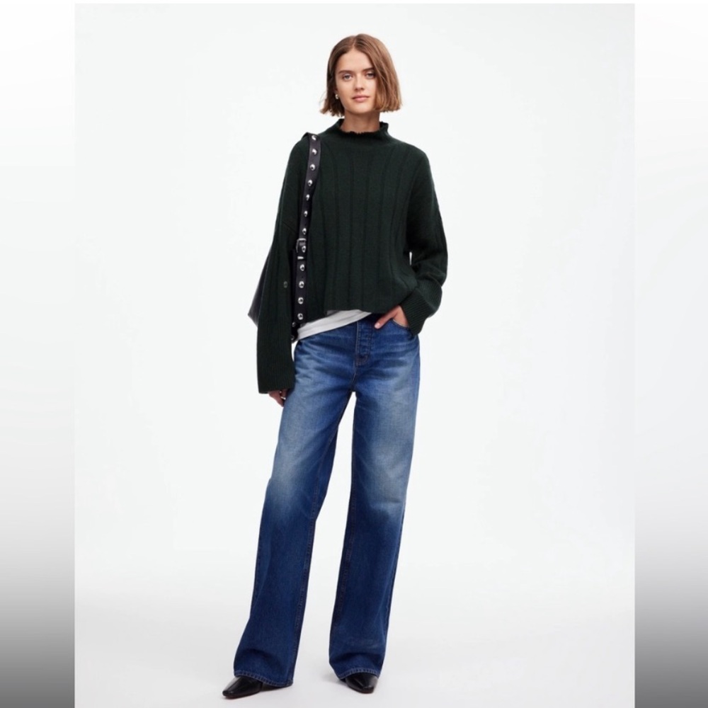 Madewell Ribbed Cashmere-Wool Blend Pullover Sweater